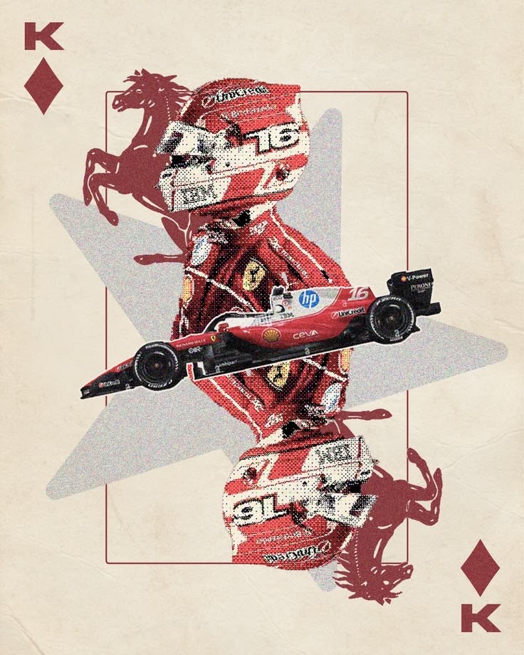 Motorsport playing card artwork